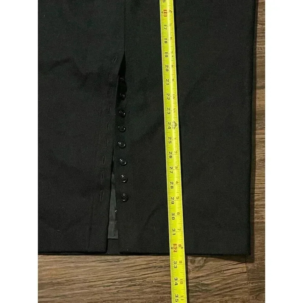 Vintage C.E. Stanton Womans Black‎ Wool Pleated Pocket Long Skirt Small - Picture 9 of 10